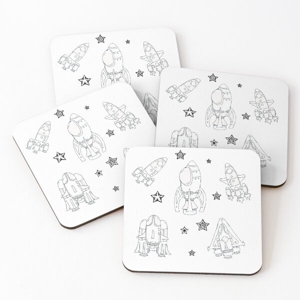 Item preview, Space Rockets and Stars designed and sold by Designovas.