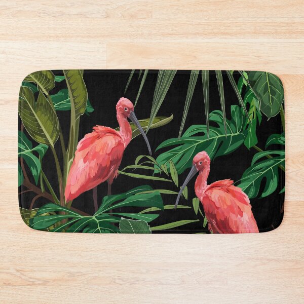 Item preview, Birds Scarlet Ibis in the thickets with palm leaves. designed and sold by MatyKotiv.