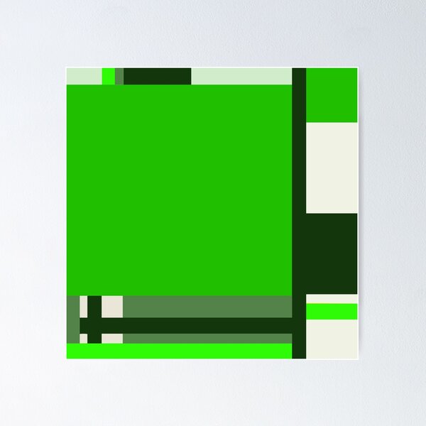 Item preview, Grüne, von Mondrian inspirierte geometrische Kunst designed and sold by paulo silveira.