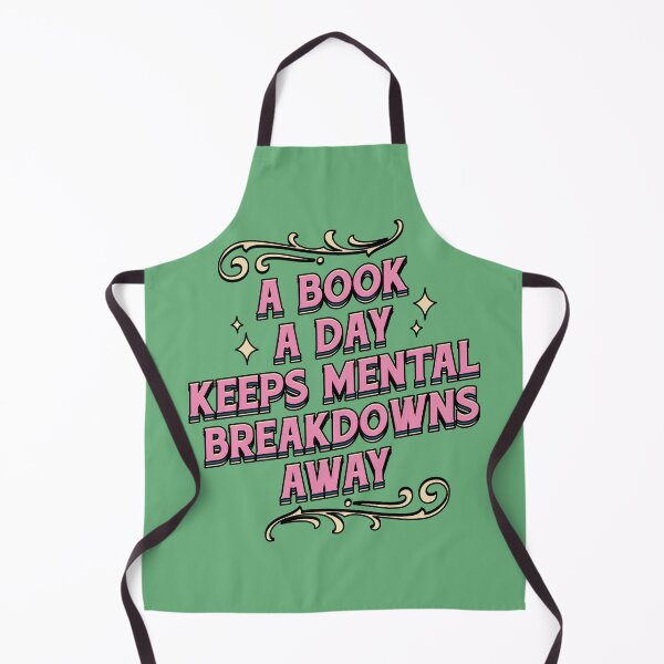 Item preview, A Book a Day Keeps Mental Breakdowns Away Illustrated Bookish Type designed and sold by Magyarmelcsi Illustration.