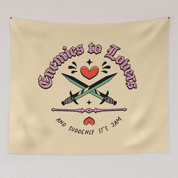 Item preview, Enemies to Lovers Illustrated Bookish Type  designed and sold by Magyarmelcsi Illustration.