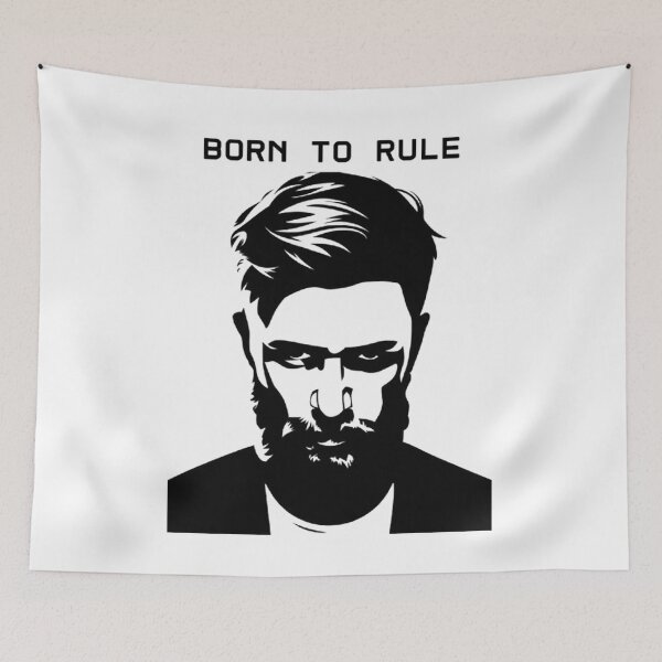 Item preview, Born to Rule - Stencil Art Portrait of a Guy with Beard designed and sold by Vicky021.