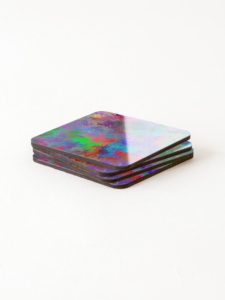 Thumbnail 4 of 5, Coasters (Set of 4), Color Explosion Abstract Art designed and sold by SamartkitDesign.