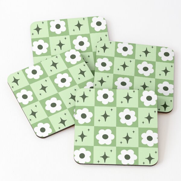 Item preview, Green retro vintage geometric pattern designed and sold by pinkyfish1010.