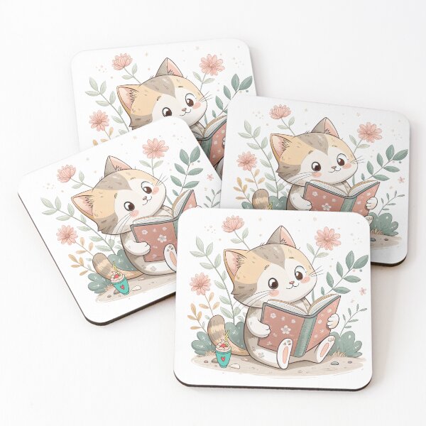 Item preview, Storytime with pussycat, cute cat reading a book, funny brown tabby cat, designed and sold by Wildlife2021.