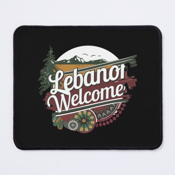 Item preview, Lebanon Welcomes Flag Map Beirut, Lebanese cedars designed and sold by AnimalsDH305.