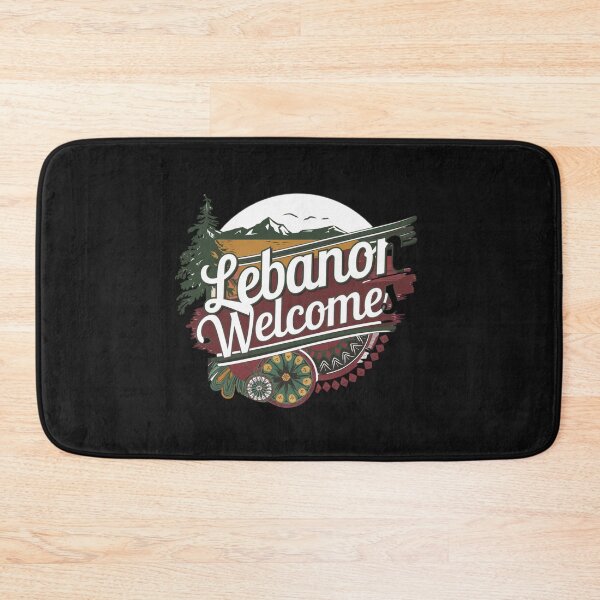 Item preview, Lebanon Welcomes Flag Map Beirut, Lebanese cedars designed and sold by AnimalsDH305.