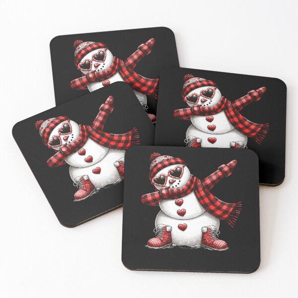 Item preview, Dabbing Dance Snowman Buffalo Plaid Heart Sunglasses designed and sold by Artistoos.