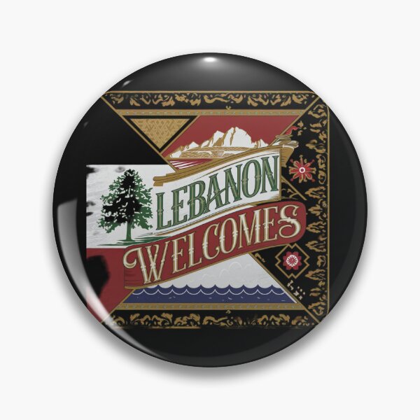 Item preview, Lebanon Welcomes Flag Map Beirut, Lebanese cedars designed and sold by AnimalsDH305.