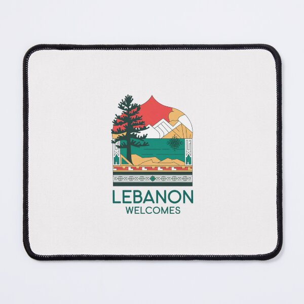 Item preview,  Lebanon Welcomes Flag Map Beirut, Lebanese cedars designed and sold by AnimalsDH305.