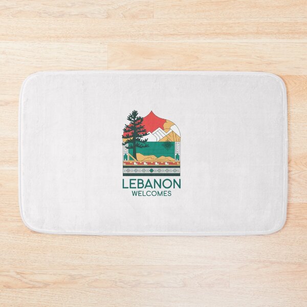 Item preview,  Lebanon Welcomes Flag Map Beirut, Lebanese cedars designed and sold by AnimalsDH305.