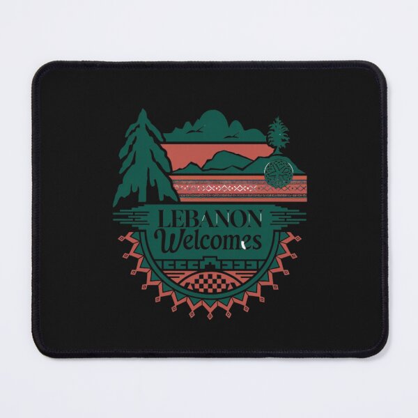 Item preview, Lebanon Welcomes Flag Map Beirut, Lebanese cedars designed and sold by AnimalsDH305.