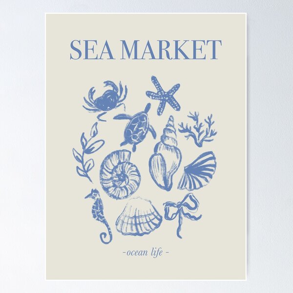 Item preview, Sea Market Ocean Life designed and sold by Anis Illustration.