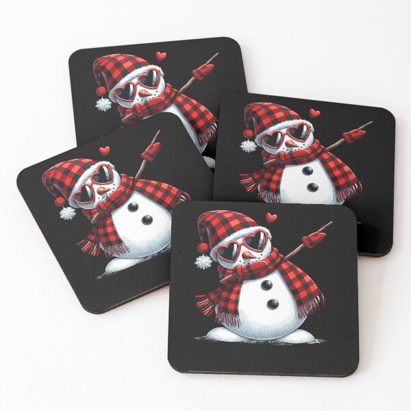 Item preview, Dabbing Dance Snowman Buffalo Plaid Heart Sunglasses designed and sold by Artistoos.