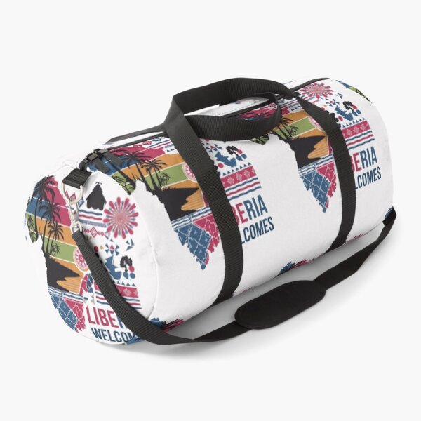 Item preview, Liberia Welcomes Flag Map Monrovia, flags reminiscent designed and sold by AnimalsDH305.