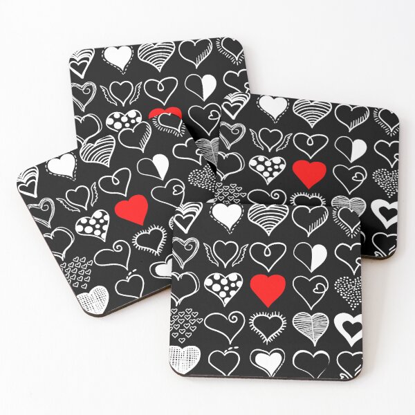 Item preview, Heart Patterns Collection designed and sold by Moonlit Paws.