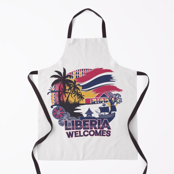 Item preview, Liberia Welcomes Flag Map Monrovia, flags reminiscent designed and sold by AnimalsDH305.