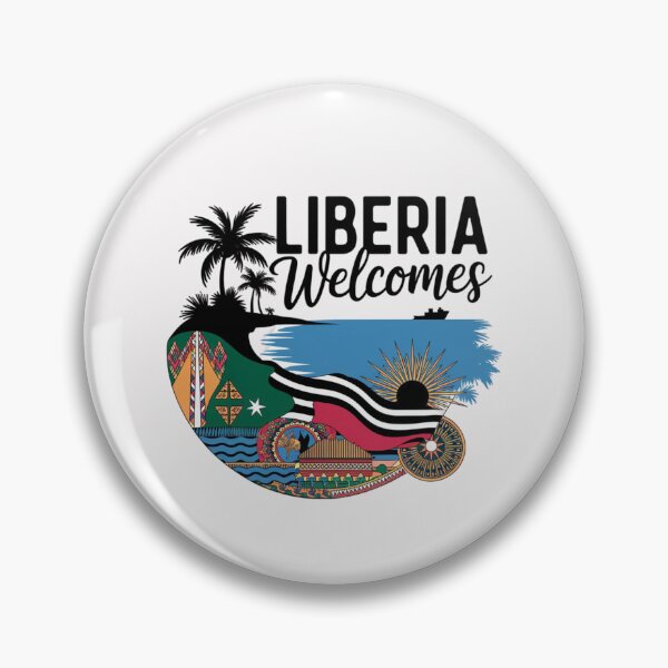 Item preview, Liberia Welcomes Flag Map Monrovia, flags reminiscent designed and sold by AnimalsDH305.