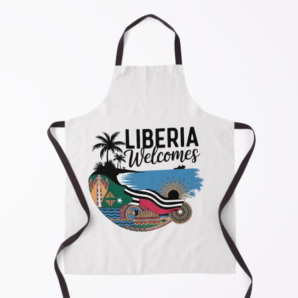 Item preview, Liberia Welcomes Flag Map Monrovia, flags reminiscent designed and sold by AnimalsDH305.