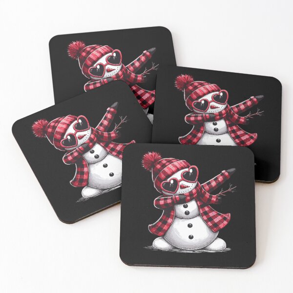 Item preview, Dabbing Dance Snowman Buffalo Plaid Heart Sunglasses designed and sold by Artistoos.