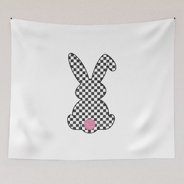 Item preview, checkerboard bunny designed and sold by jkrphoto.