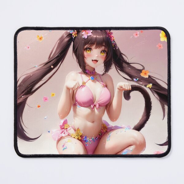 Item preview, ʚ♡ɞ Chocola from Nekopara - Pink Mode! - Cat Squat Pose ʚ♡ɞ designed and sold by ai-catgirl.