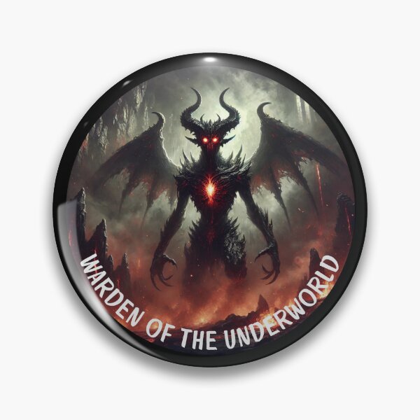 Item preview, Warden of the Underworld Demon Lord Hell's Guardian Infernal Ruler Lord of the Abyss designed and sold by TolgaSal.