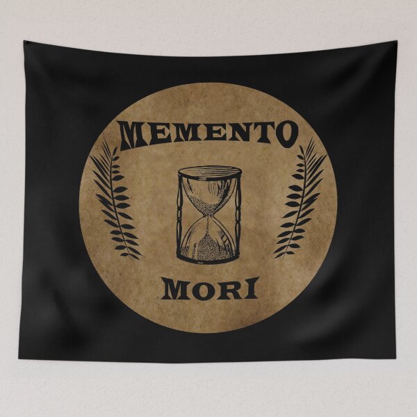 Item preview, Memento mori hourglass old latin quote phrases sayings words designed and sold by Alexaltay.