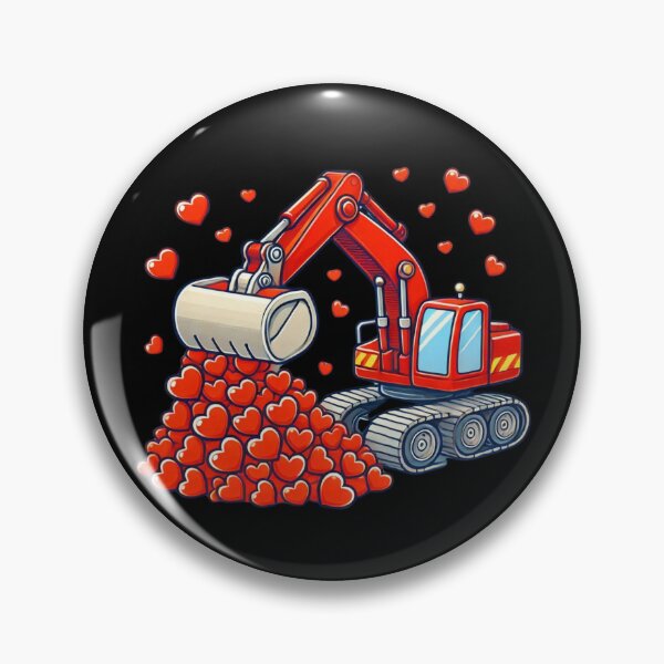 Item preview, Valentines Day Kids Construction Trucks designed and sold by CharismaSklep.