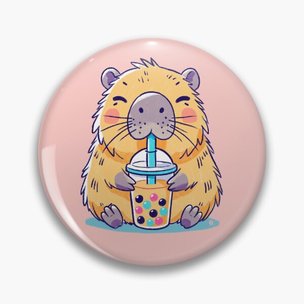 Item preview, Boba tea and capybara designed and sold by Itouchedabee.