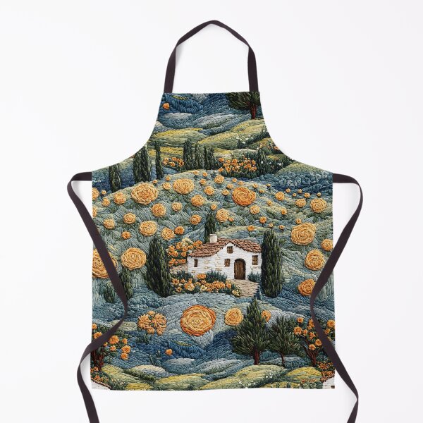 Item preview, Cute Retro Houses with Roses Vintage Cottagecore Embroidery Pattern designed and sold by SecretDicer.