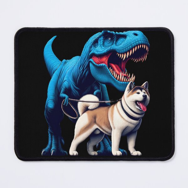 Item preview, Funny Dinosaur Akita Walking Dog Lover designed and sold by Kimberley King Art  King Art.