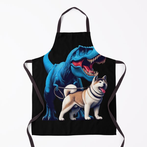 Item preview, Funny Dinosaur Akita Walking Dog Lover designed and sold by Kimberley King Art  King Art.