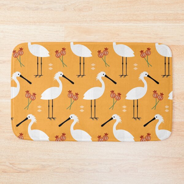 Item preview, Spoonbills on orange designed and sold by reneesillus.