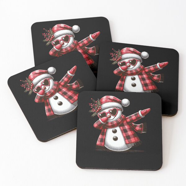 Item preview, Dabbing Dance Snowman Buffalo Plaid Heart Sunglasses designed and sold by Artistoos.