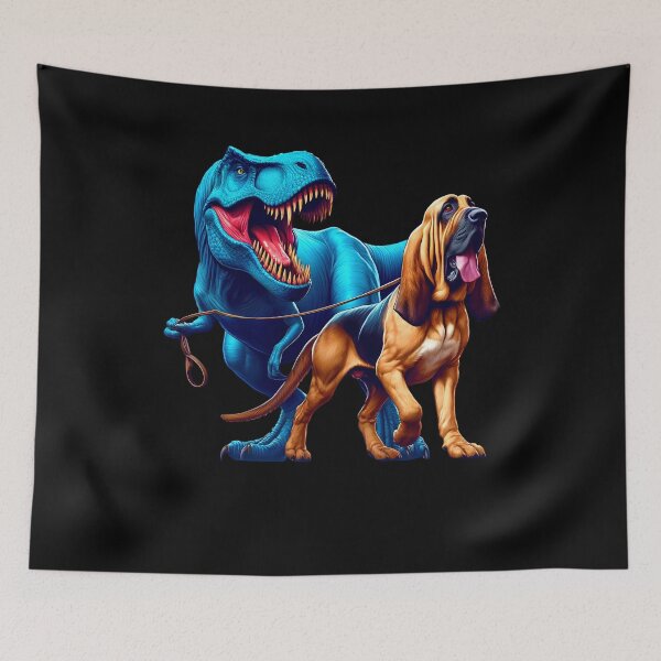 Item preview, Funny Dinosaur Bloodhound Walking Dog Lover designed and sold by Kimberley King Art  King Art.