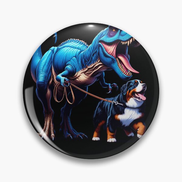 Item preview, Funny Dinosaur Bernese Mountain Dog Walking Dog Lover designed and sold by Kimberley King Art  King Art.