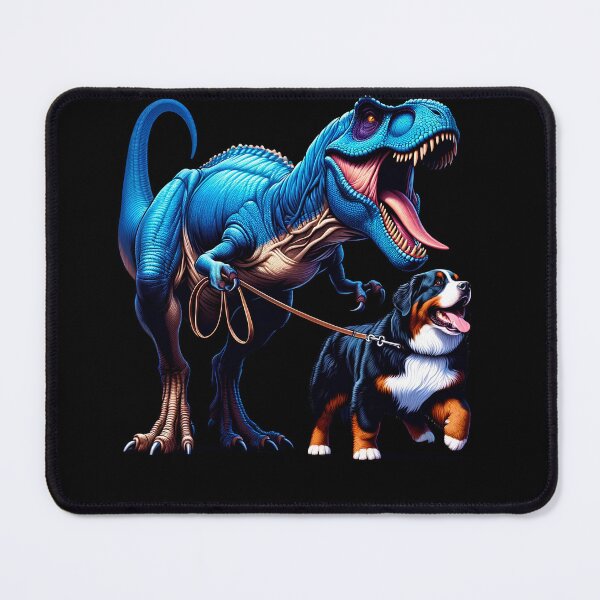 Item preview, Funny Dinosaur Bernese Mountain Dog Walking Dog Lover designed and sold by Kimberley King Art King Art.