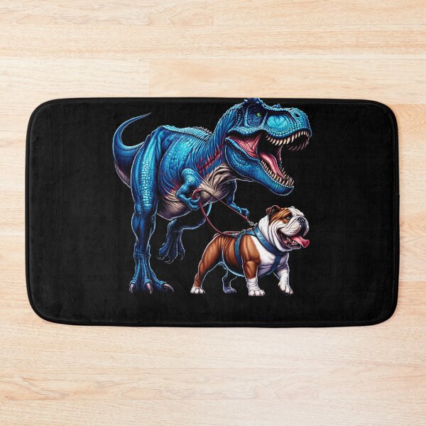 Item preview, Funny Dinosaur Bulldog Walking Dog Lover designed and sold by Kimberley King Art  King Art.