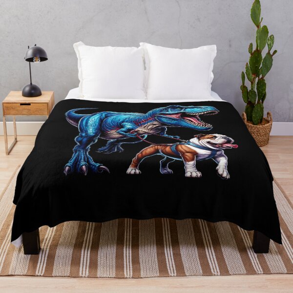 Item preview, Funny Dinosaur Bulldog Walking Dog Lover designed and sold by Kimberley King Art King Art.
