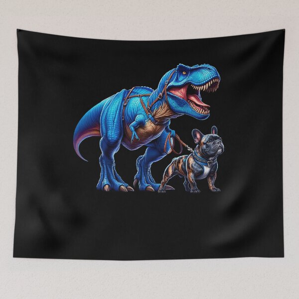 Item preview, Funny Dinosaur French Bulldog Walking Dog Lover designed and sold by Kimberley King Art  King Art.