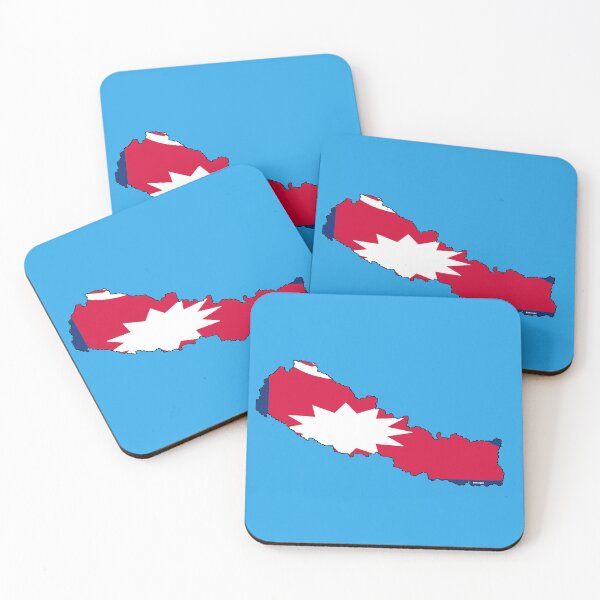 Item preview, Nepal Map with Nepalese Flag designed and sold by Havocgirl.