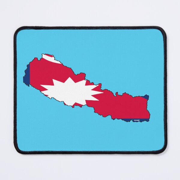 Item preview, Nepal Map with Nepalese Flag designed and sold by Havocgirl.