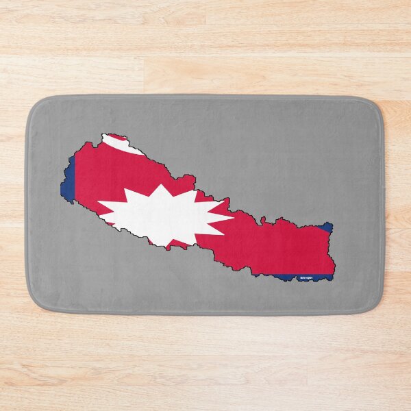Item preview, Nepal Map with Nepalese Flag designed and sold by Havocgirl.