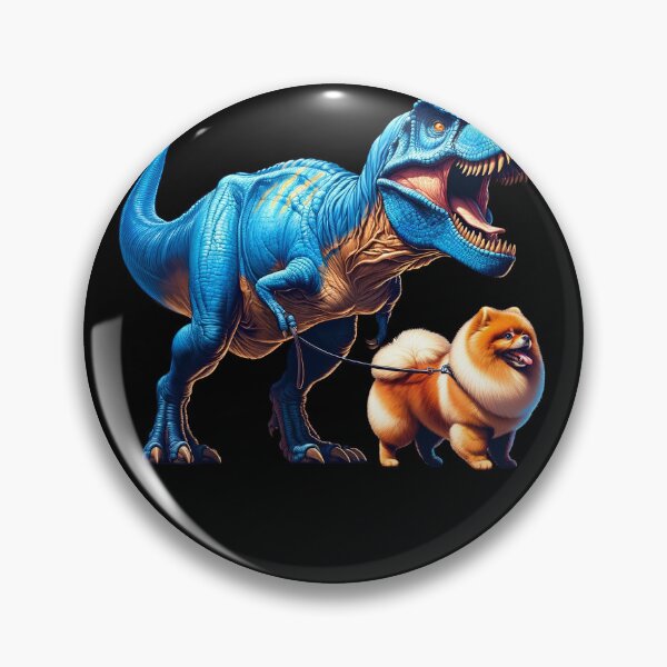 Item preview, Funny Dinosaur Pomeranian Walking Dog Lover designed and sold by Kimberley King Art  King Art.