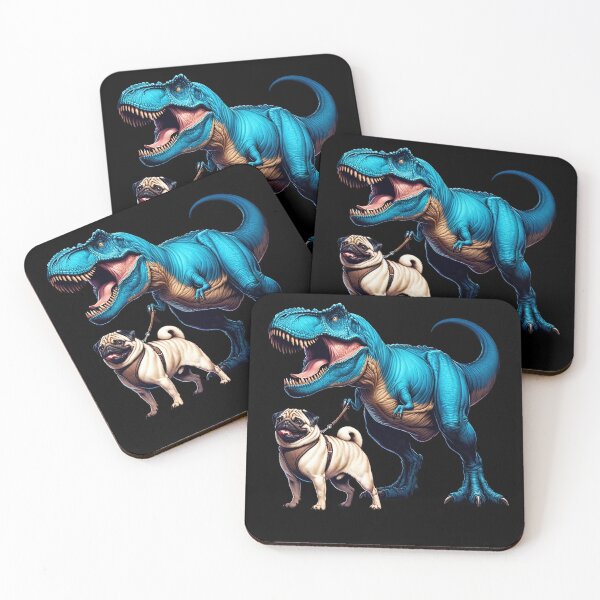 Item preview, Funny Dinosaur Pug Walking Dog Lover designed and sold by Kimberley King Art  King Art.
