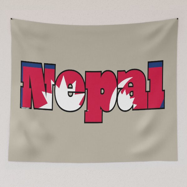 Item preview, Nepal Font with Nepali Flag designed and sold by Havocgirl.