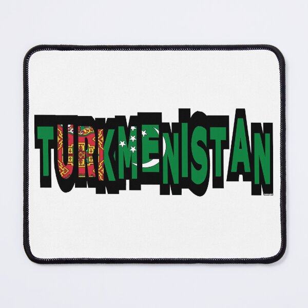 Item preview, Turkmenistan Font with Turkmen Flag designed and sold by Havocgirl.