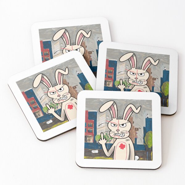 Item preview, Fluff Off, The Sassiest Bunny Around, Bunny, Angry, Rabbit, funnyfits70, Humor, Funny, retro, vintage, funny quotes, animal humor, designed and sold by FunnyFits70.