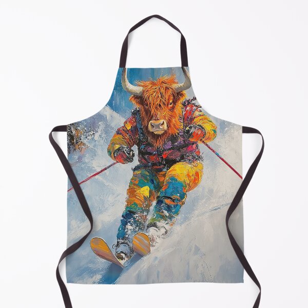 Item preview, Highland Cow Ski Winter Sports Winter Snow designed and sold by ArtHouseNiklas.